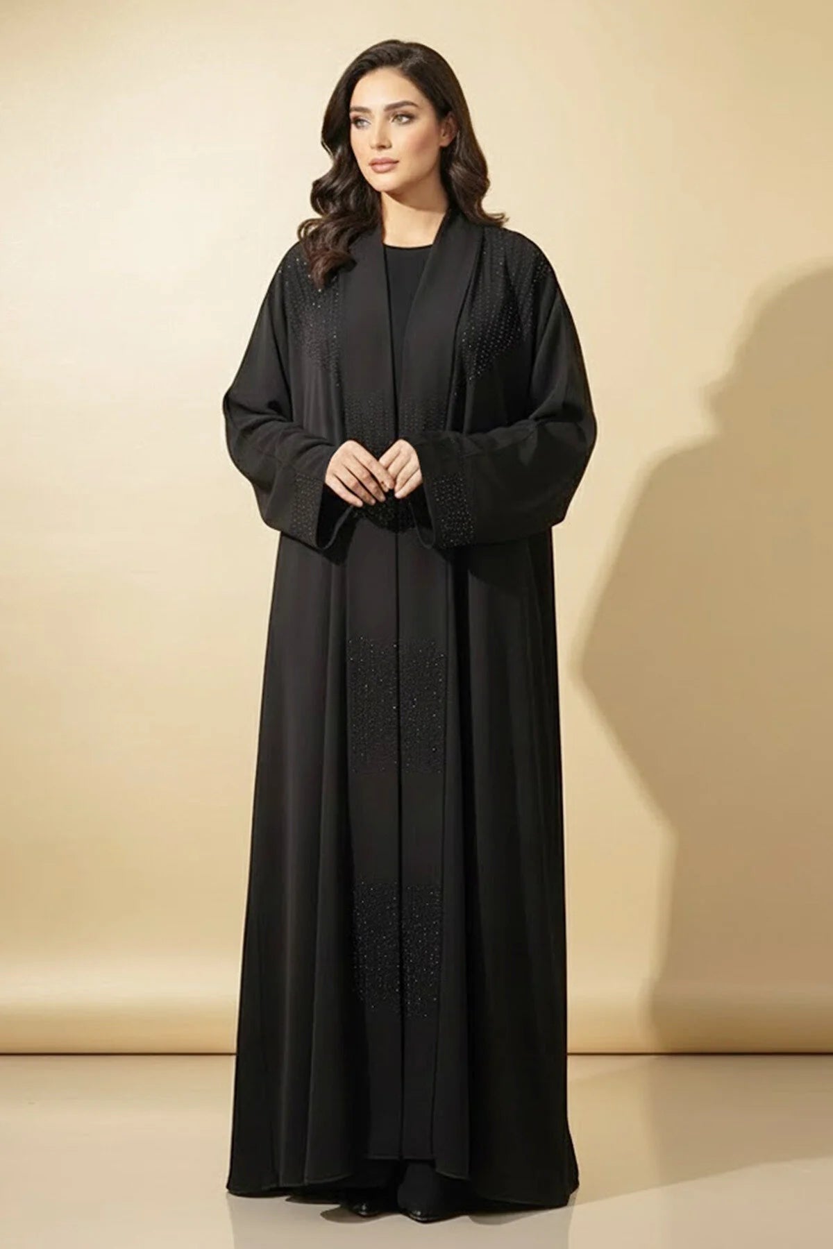 Rhinestone Black Abaya Premium Modest Fashion For Women