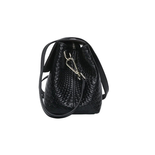 Genuine Leather Women's Woven Bag Crossbody Small Bag